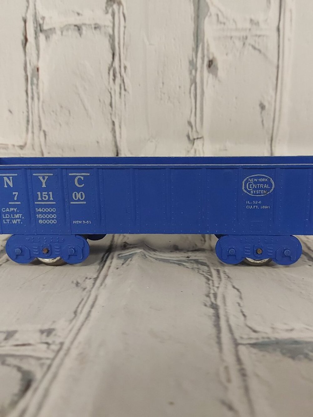 Vintage NYC New York Central Blue Train Car Planter Tray